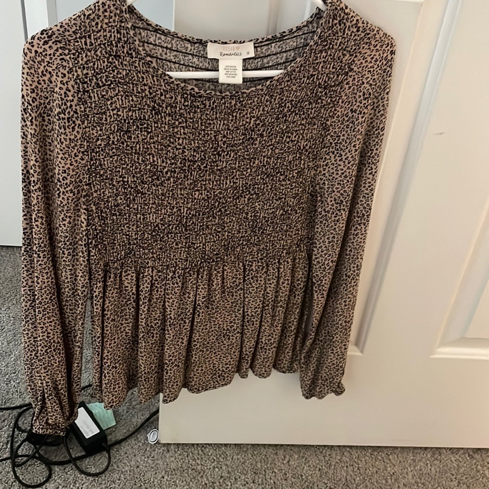 urban romantic’s cheetah print flowy top!